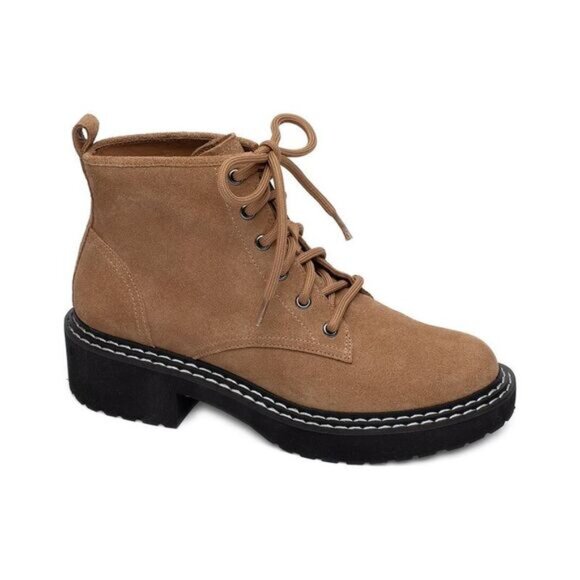 Paolo Linea Taylor Women'sSz. 9Whiskey Lace-Up CombatBoot EUC